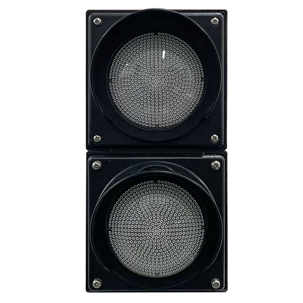 Yuqori oqimli qizil/yashil toʻliq sharli svetofor (ikki birlik)