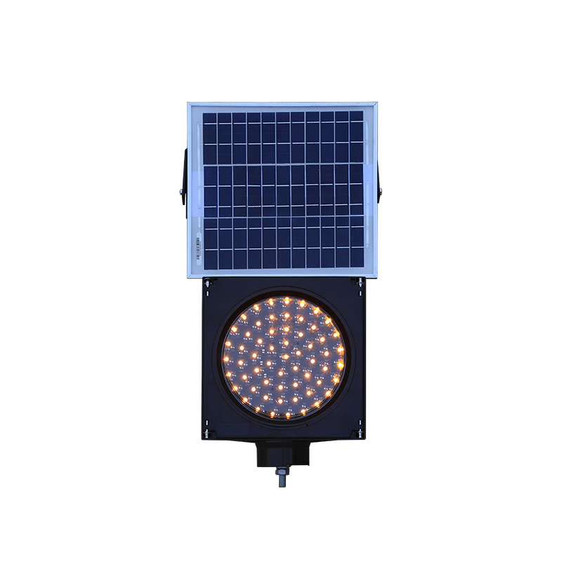 Quyosh energiyasida ishlaydigan sariq miltillovchi chiroq