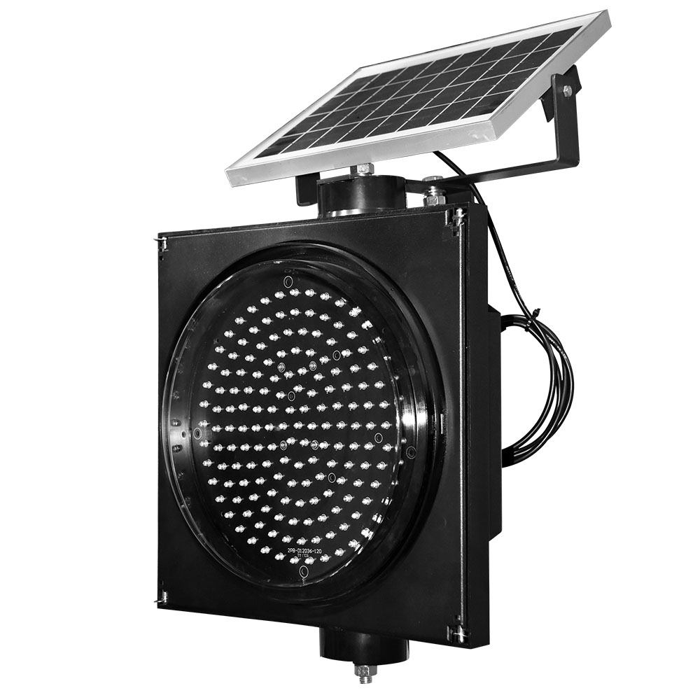 Quyosh energiyasida ishlaydigan sariq miltillovchi chiroq