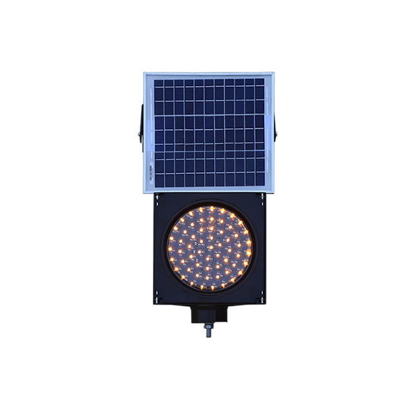 Quyosh energiyasida ishlaydigan sariq miltillovchi chiroq