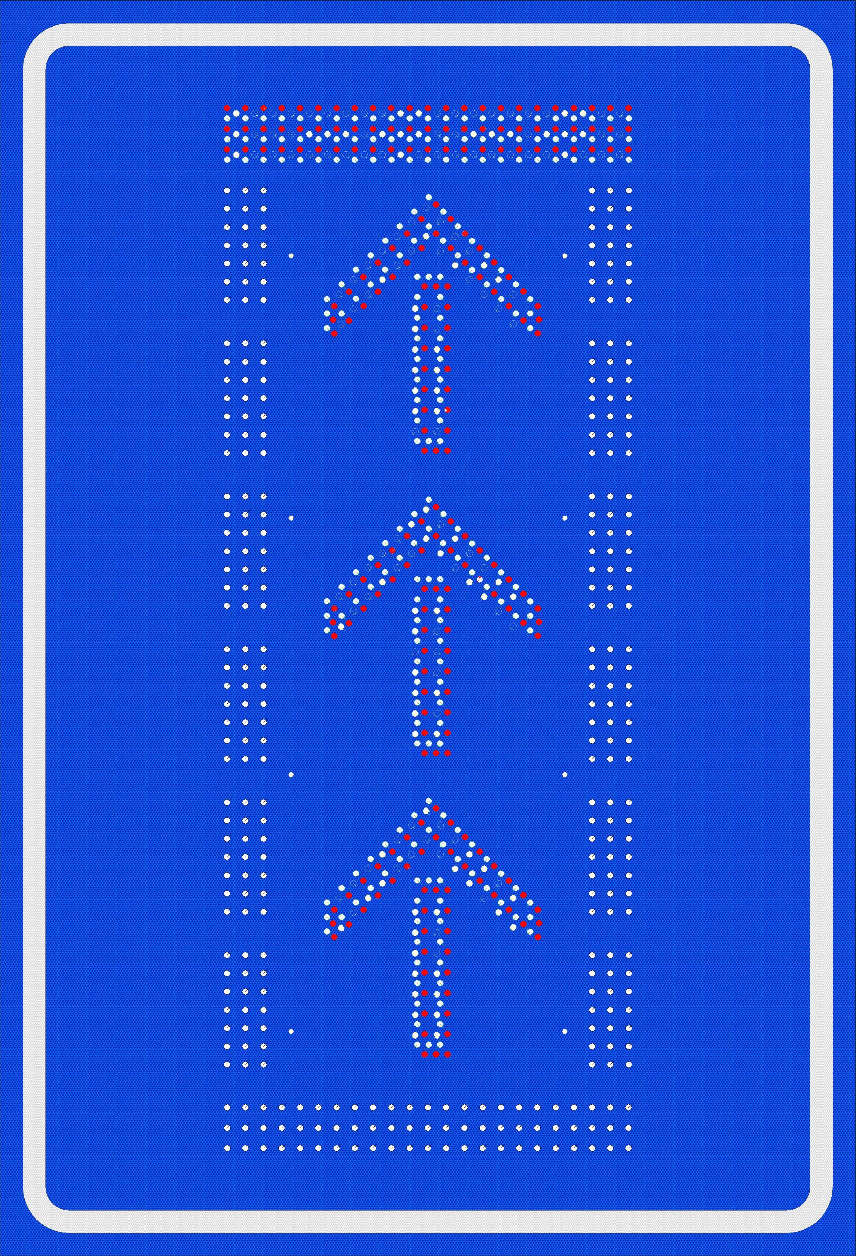 Chapga buriling yoki to'g'ri harakatlaning belgisi